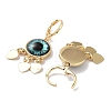 Real 18K Gold Plated Brass Heart Chandelier Earrings EJEW-L269-048G-01-2