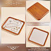 Wood Jewelry Storage Tray with Velvet Mat Inside ODIS-WH0017-082A-4