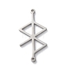 304 Stainless Steel Amulet Rune Love Peace Connector Charms STAS-S149-09P-1