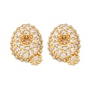 Brass Micro Pave Cubic Zirconia Stud Earrings EJEW-Z091-04G-Q-2