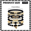 8Pcs 1Bag Rugby Polymer Clay Heishi & CCB Plastic Beaded Stretch Bracelets Set BJEW-PA0001-12E-2