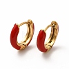 Ion Plating(IP) Enamel Hoop Earrings EJEW-G344-02G-05-1