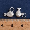 925 Sterling Silver Fish Charms STER-I024-03S-02-3