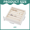 MDF Covered with Velvet Ring Organizer Display Trays RDIS-WH0011-39B-2