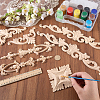 12Pcs 4 Styles Wooden Wall Decorations AJEW-WR0003-89-3