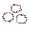 Natural Quartz Chip Beaded Stretch Bracelets for Women BJEW-D467-01C-2