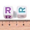 Opaque Acrylic Enamel European Beads AC-ACBA1794-04R-3