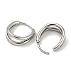 316 Surgical Stainless Steel Hoop Earrings EJEW-D096-18E-AS-2