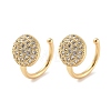 Brass Micro Pave Clear Cubic Zirconia Cuff Earring EJEW-C107-02G-1