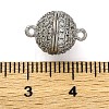 Brass Micro Pave Clear Cubic Zirconia Magnetic Clasps KK-A230-02C-P-3