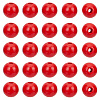 Spray Painted Round Natural Schima Wood Beads WOOD-PA0001-81C-01-7