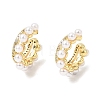 Brass Micro Pave Cubic Zirconia Cuff Earrings CU-CBAE7DF-34G-4