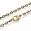 Iron Cable Chains Necklace Making MAK-R013-76cm-AB-3