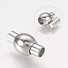 Smooth 304 Stainless Steel Magnetic Clasps with Glue-in Ends X-MC085-2
