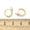 Brass Cubic Zirconia Hoop Earrings EJEW-Q014-09G-3