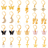 12 Pairs 12 Styles Alloy & Rhinestone & Acrylic & Resin Pearl Leverback Earrings EJEW-BM0001-05-1
