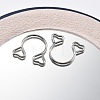 304 Stainless Steel Heart Clip on Nose Rings AJEW-A062-01A-P-2