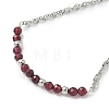 Natural Garnet Beads Link Bracelets BJEW-JB11835-01-3