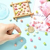 40Pcs 4 Styles Synthetic Coral Dyed Beads CORA-YW0001-04-4