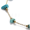 Synthetic Turquoise Chips Beaded Chain Bracelets BJEW-G692-01A-2