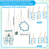 1Bag Iron & Glass Hanging Ornaments HJEW-SP0001-65B-2
