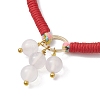 Round Natural White Agate Ball Charm Bracelets BJEW-JB10464-3