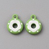 Frosted Painted Colored Alloy Pendants FIND-TAC0010-82A-1