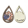 American Flag Theme Single Face Printed Aspen Wood Pendants WOOD-G014-01E-2