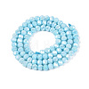 Anti-Tarnish Electroplate Glass Beads Strands EGLA-ZX010-4mm-15-4