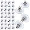 100Pcs Brass Bullet Clutch Earring Backs with Pad KK-YW0002-43P-1