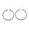 304 Stainless Steel Mesh Hoop Earrings EJEW-C501-12P-C-2