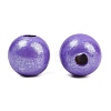 Spray Painted Wood European Beads WOOD-G029-08C-2