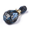 Assembled Synthetic Pyrite and Imperial Jasper Openable Perfume Bottle Pendants G-R481-14A-3