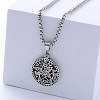 Vintage Round Star Hip Hop Street Punk Titanium Steel Pendant Necklace Jewelry DB2140-5