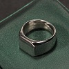 Square Titanium Steel Finger Rings WGB1DFB-18-1