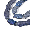 Frosted Glass Beads Strands GLAA-T023-40C-02-3