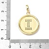 Brass Micro Pave Clear Cubic Zirconia Pendants KK-L253-17G-I-3