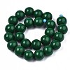 Spray Painted Natural Wood Beads Strands WOOD-S053-57C-2