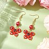 Glass Dangle Earrings EJEW-MZ00259-01-2