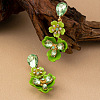 Alloy & Acrylic Dangle Stud Earrings FS-WG9FA2A-03-1