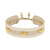 Adjustable Polyester & Alloy Slider Bracelets FS-WG54A06-04-1