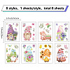 8 Sheets 8 Styles PVC Waterproof Wall Stickers DIY-WH0345-060-2