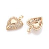 Brass Micro Pave Cubic Zirconia Pendants KK-T073-40G-3