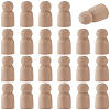 10Pcs Unfinished Wood Puppet WOOD-GF0002-42A-7