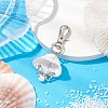 Angel Alloy & Natural Shell Pendant Decorations HJEW-JM02016-03-2