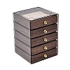 5-Tier PET Plastic Jewelry Storage Drawer Boxes CON-N016-04-1