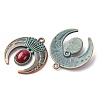 Alloy with Synthetic Turquoise Pendants FIND-B055-01K-2