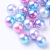 Rainbow Acrylic Imitation Pearl Beads OACR-R065-3mm-A02-1