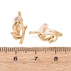 Brass Stud Earrings EJEW-D363-01G-02-3