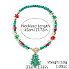 Christmas Theme Alloy Enamel Pendant Acrylic Beaded Necklaces with Alloy OT Clasps FS-WG3DBCD-08-1